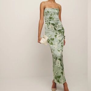 Reformation Frankie Silk Maxi Dress